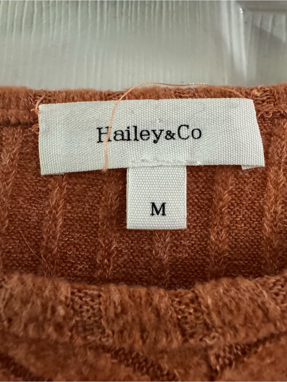 Cozy Chevron Rib Pullover Sweater - Rust - Picture 4 of 4